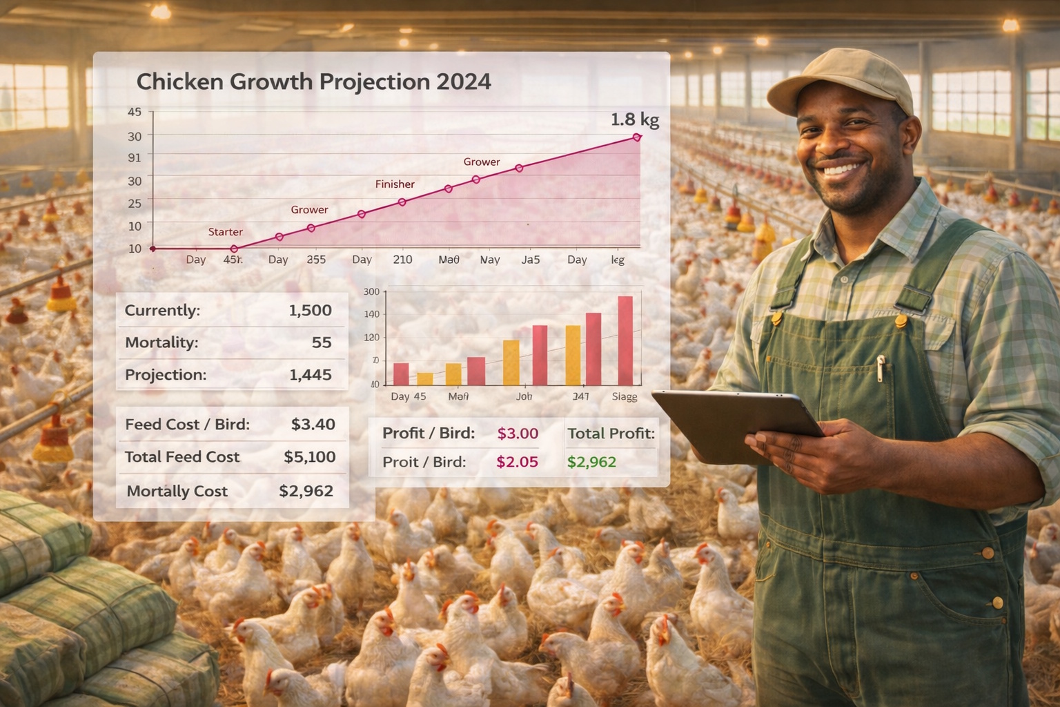 Livestock growth tracking